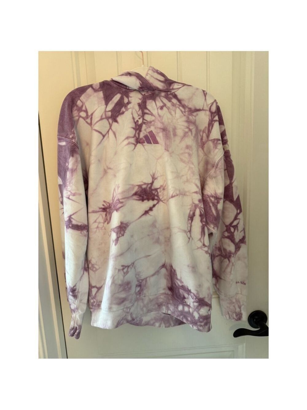Women's Adidas Tie Dye Hoodie XS White Purple